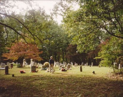 Ann at Cedar Hill Cemetery, 1988
