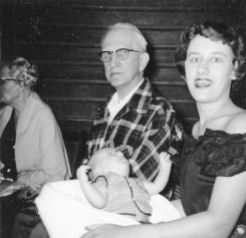 Bobbie, Patty Doc, Ann, baby Pete, 1955