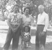 Bill, Delores, Dee Ann Patten with Patty Doc, about 1950
