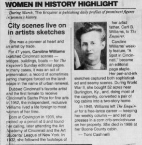 Caroline Williams, Cincinnati Enquirer, Mar 4, 1994