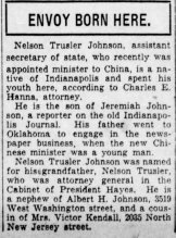 Nelson T Johnson. Indianapolis Star, Nov 23, 1929