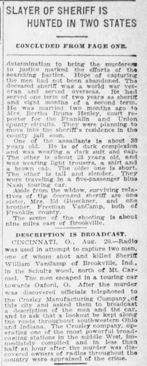 VanCamp, Indianapolis Star, Aug 21, 1923, part 2