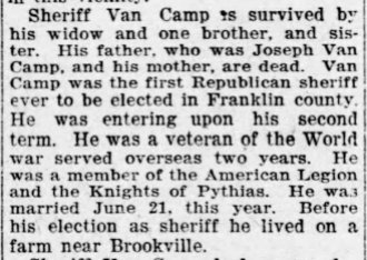 VanCamp article, Aug 2, 1923